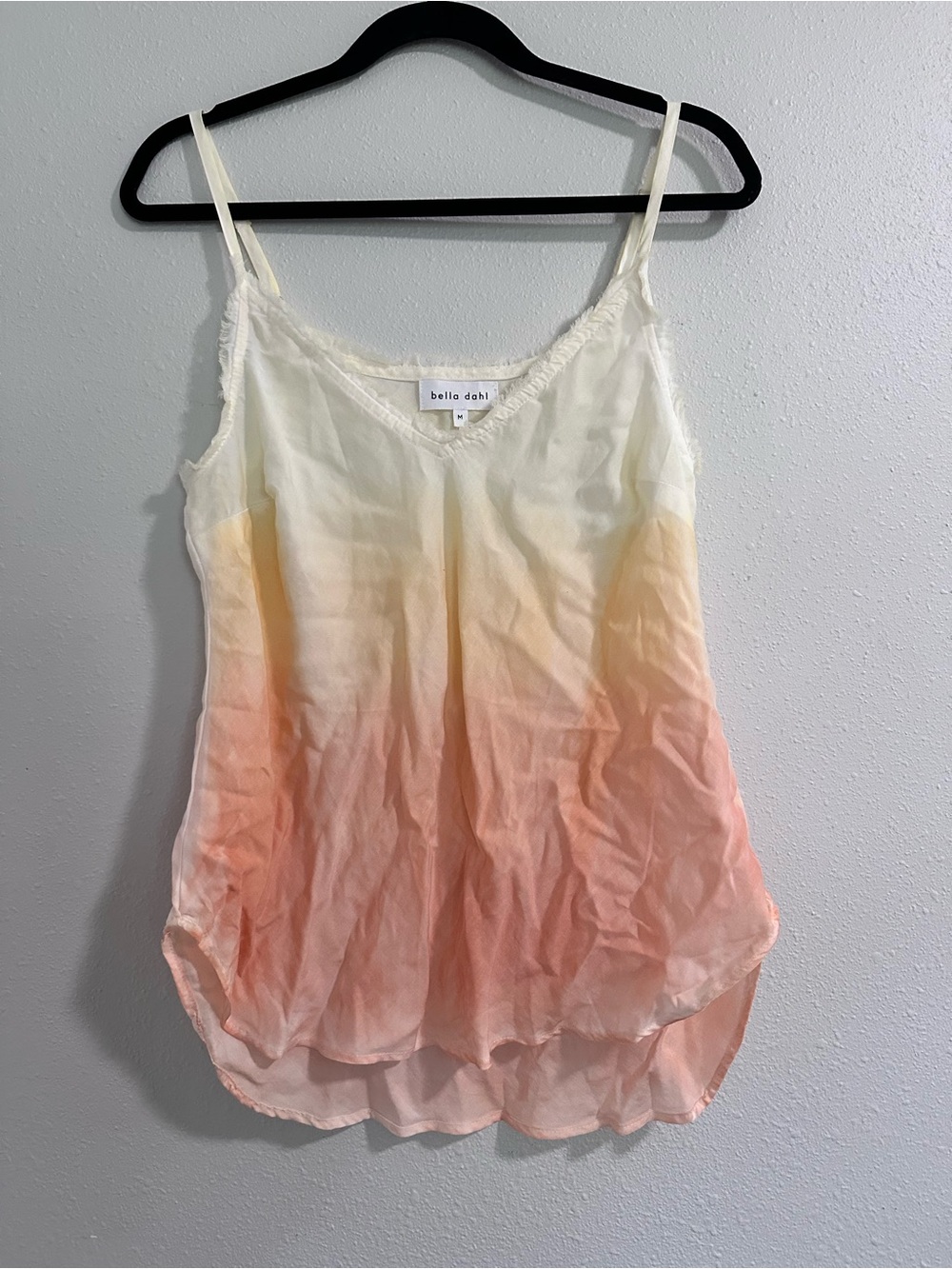 Bella Dahl White to Peach Ombre Silk Cami